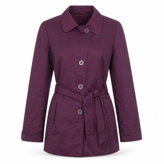 John Lewis Women's Purple Belted Trench Coat Size 12