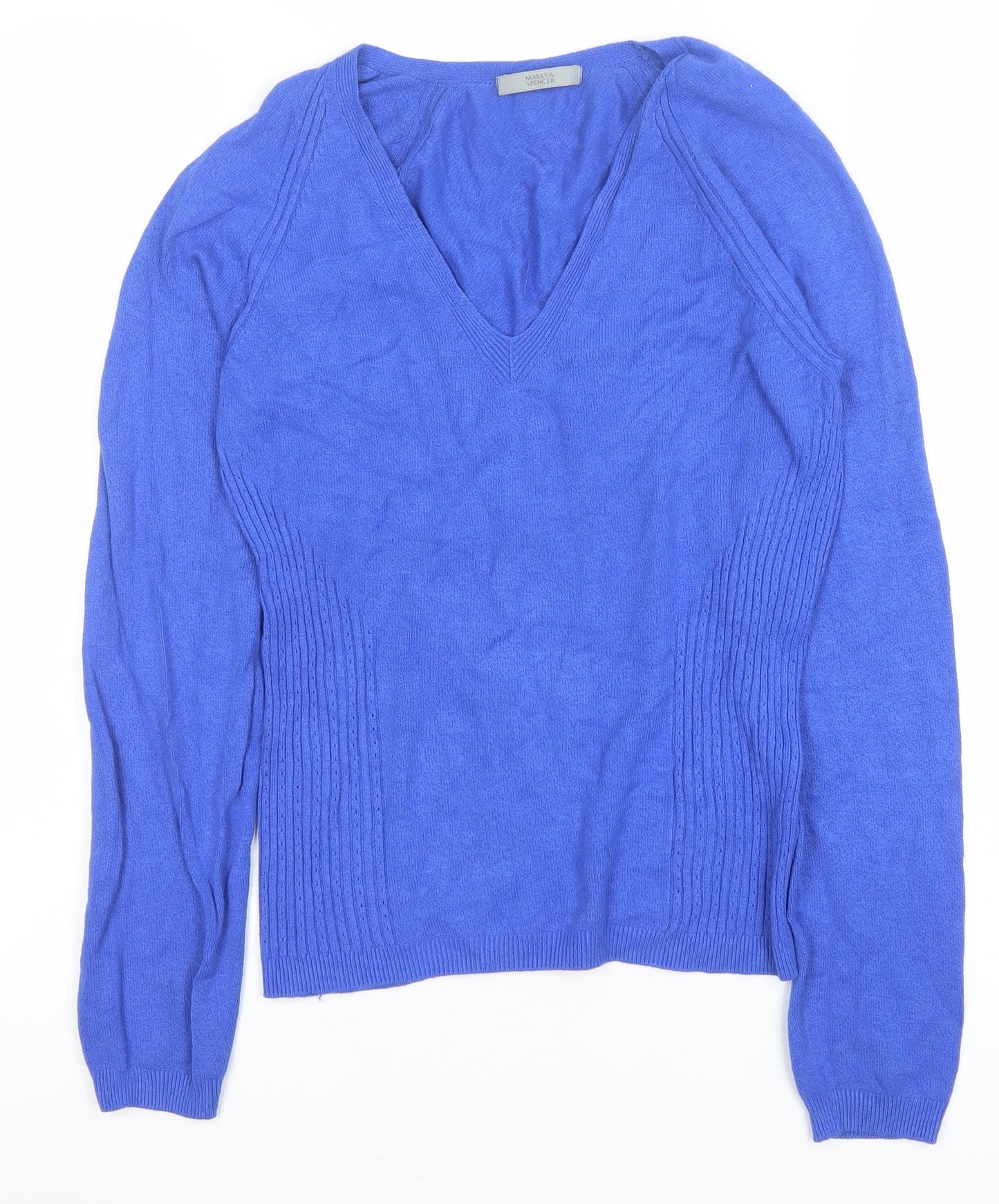 Womens UK Size 12 Marks and Spencer Blue Pullover Jumper