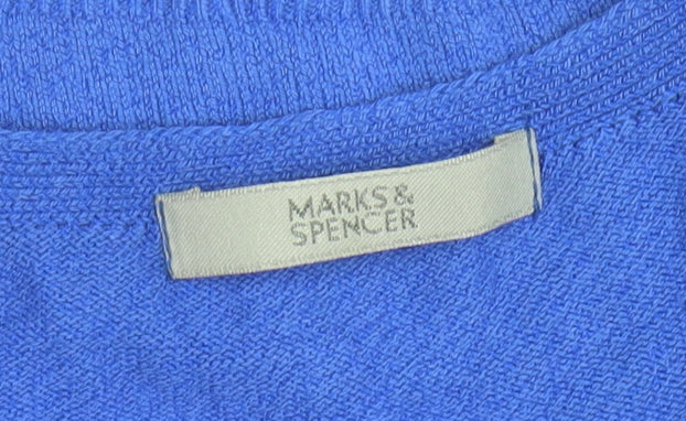 Womens UK Size 12 Marks and Spencer Blue Pullover Jumper