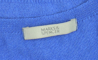 Womens UK Size 12 Marks and Spencer Blue Pullover Jumper