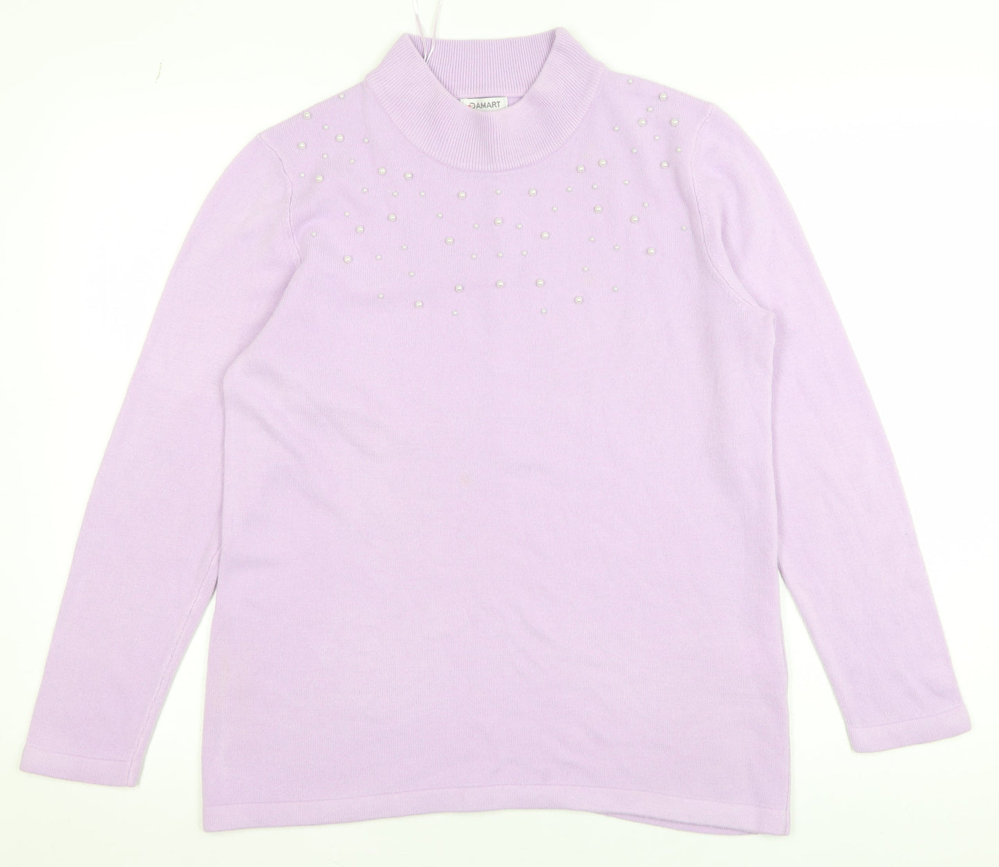 Womens UK Size M Damart Purple Pullover Jumper