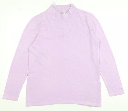 Womens UK Size M Damart Purple Pullover Jumper