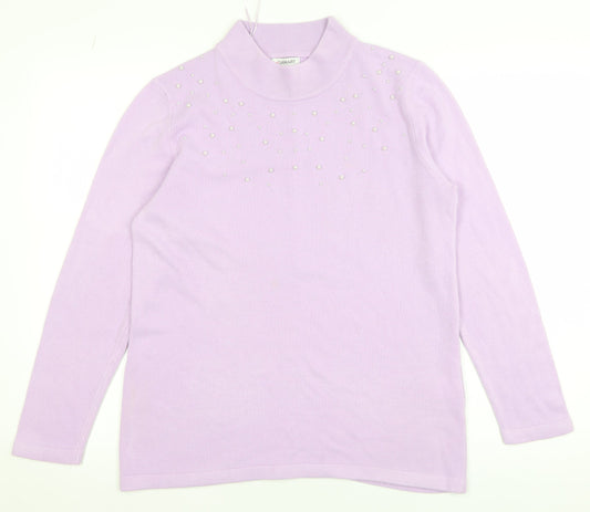 Womens UK Size M Damart Purple Pullover Jumper