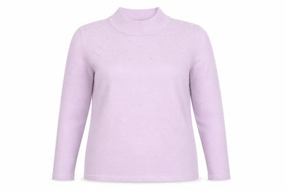 Womens UK Size M Damart Purple Pullover Jumper
