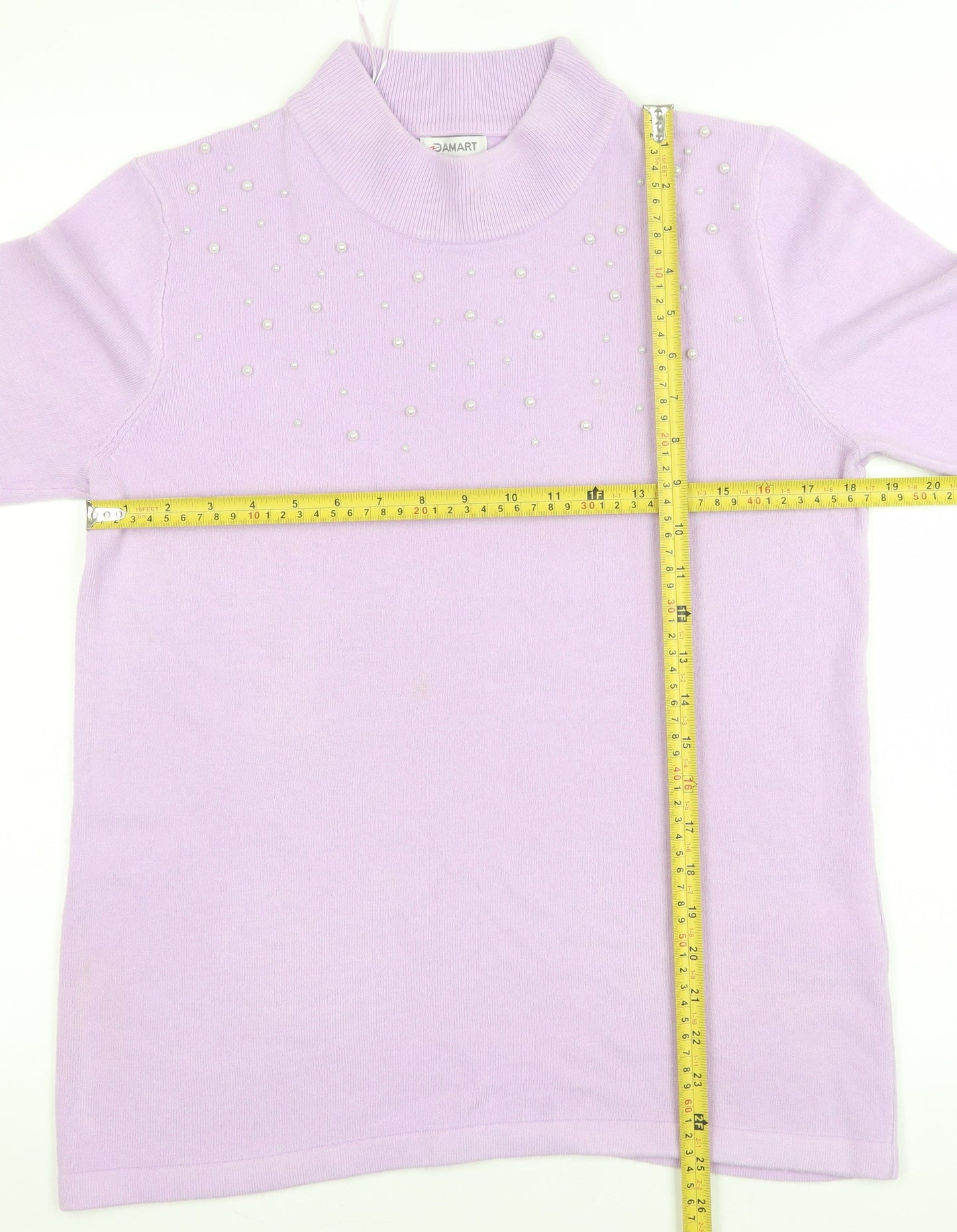 Womens UK Size M Damart Purple Pullover Jumper