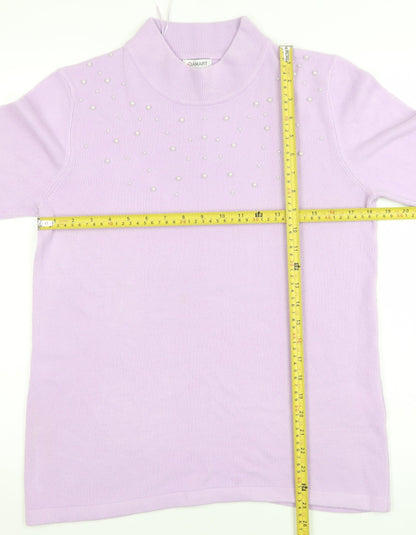 Womens UK Size M Damart Purple Pullover Jumper