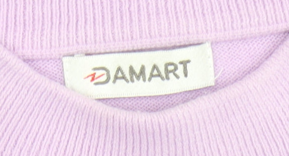 Womens UK Size M Damart Purple Pullover Jumper
