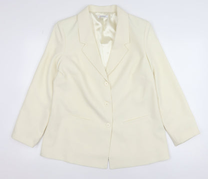 Womens UK Size 14 Damart Regular Ivory Blazer
