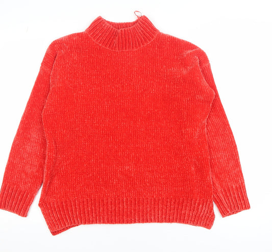 Womens UK Size 8 F&F Red Pullover Jumper