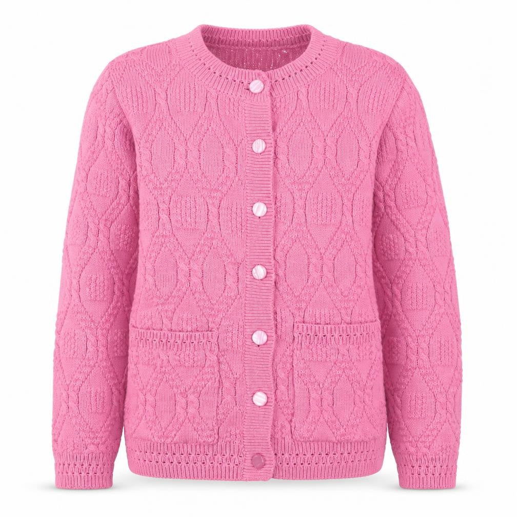 Girls UK Size 10-12 Years Beaumonde Pink Cardigan Jumper