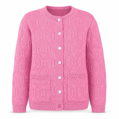 Girls UK Size 10-12 Years Beaumonde Pink Cardigan Jumper