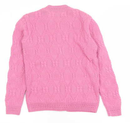 Girls UK Size 10-12 Years Beaumonde Pink Cardigan Jumper
