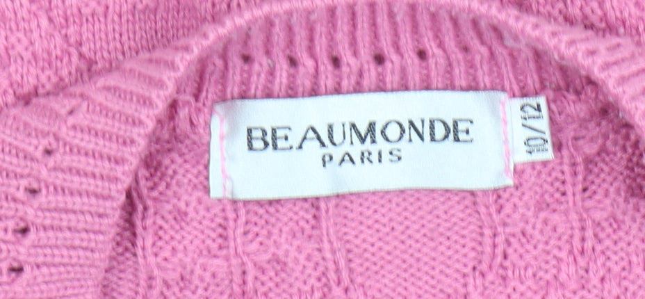 Girls UK Size 10-12 Years Beaumonde Pink Cardigan Jumper