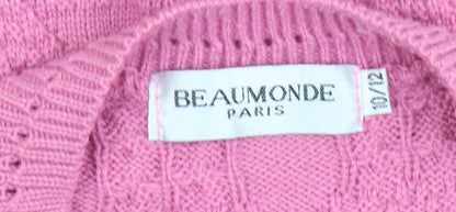 Girls UK Size 10-12 Years Beaumonde Pink Cardigan Jumper