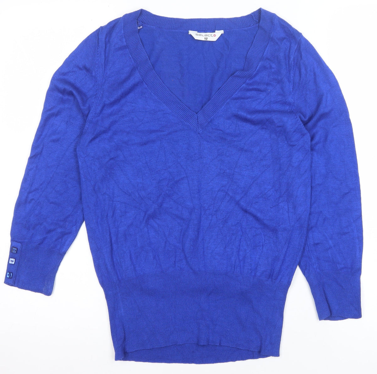 Womens UK Size 12 Select Blue Pullover Jumper