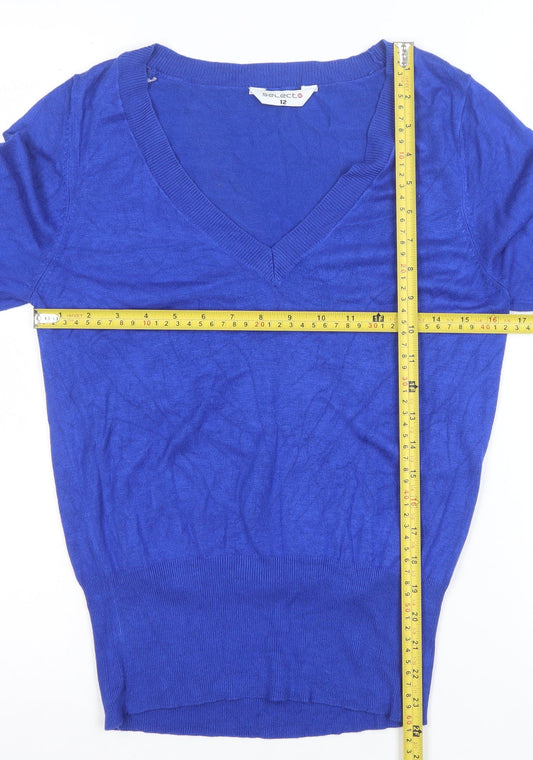 Womens UK Size 12 Select Blue Pullover Jumper