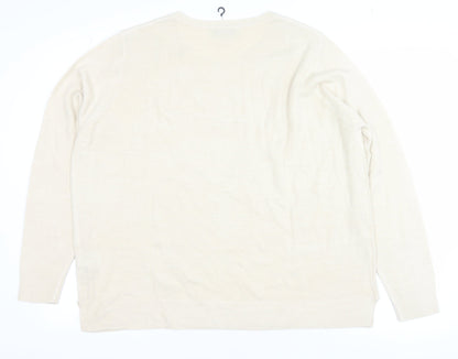 Womens UK Size 20 Marks and Spencer Beige Pullover Jumper