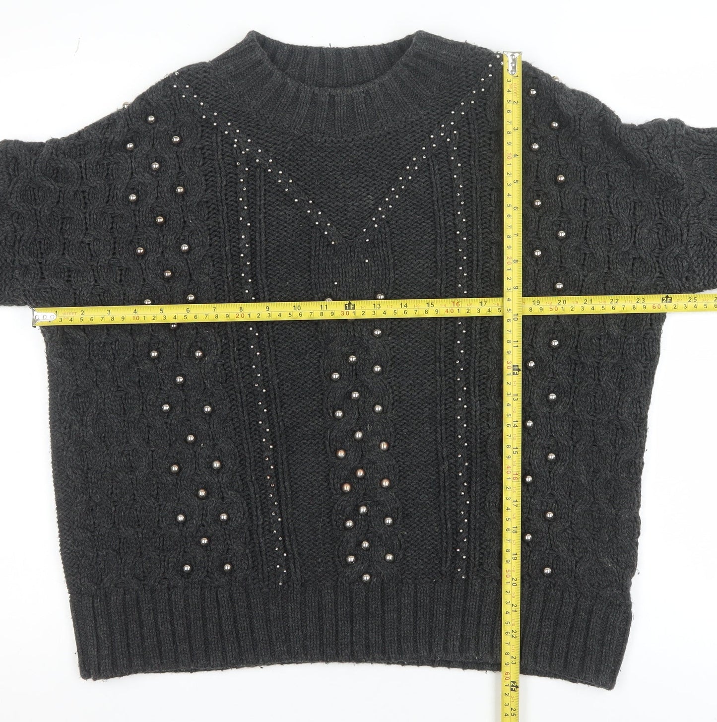 Womens UK Size 12 H&M Black Pullover Jumper