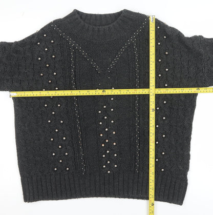 Womens UK Size 12 H&M Black Pullover Jumper