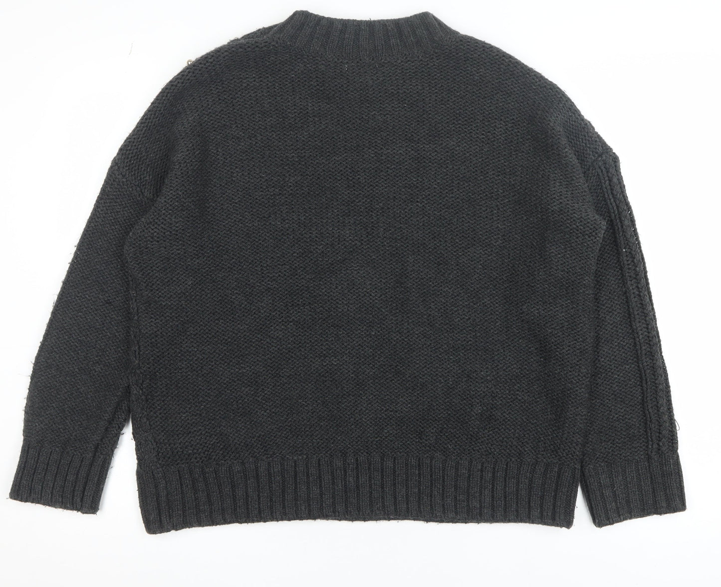 Womens UK Size 12 H&M Black Pullover Jumper