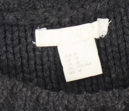 Womens UK Size 12 H&M Black Pullover Jumper
