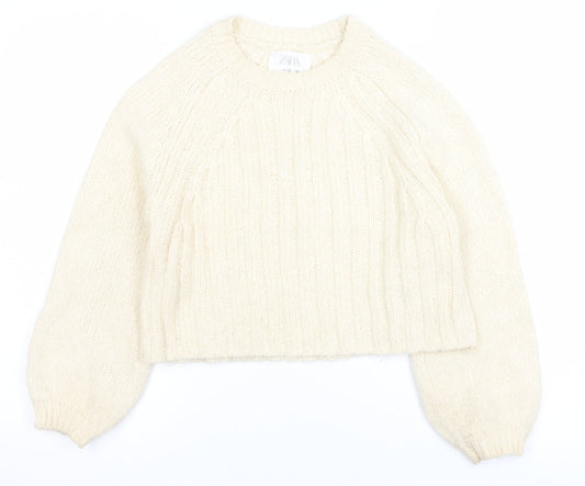 Girls UK Size 11-12 Years Zara Ivory Pullover Jumper