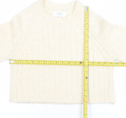 Girls UK Size 11-12 Years Zara Ivory Pullover Jumper