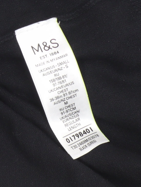 Womens UK Size S Marks and Spencer Black Pullover Jumper