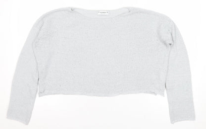Womens UK Size 12 Pull&Bear Grey Pullover Jumper