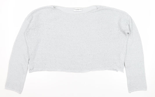 Womens UK Size 12 Pull&Bear Grey Pullover Jumper