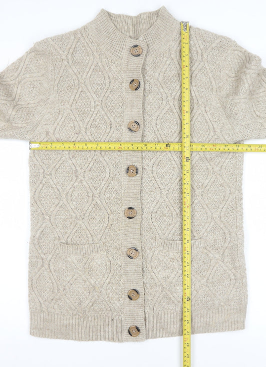 Mens UK Size M Damart Beige Cardigan Jumper