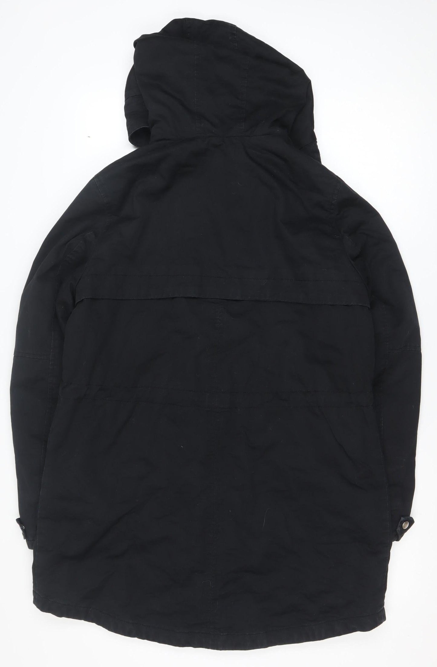 Womens UK Size M H&M Black Parka Coat