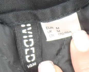 Womens UK Size M H&M Black Parka Coat
