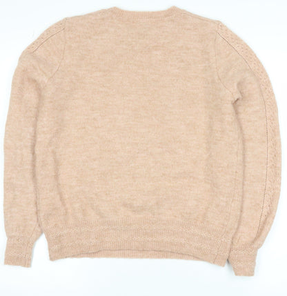 Womens UK Size M La Redoute Collections Beige Pullover Jumper