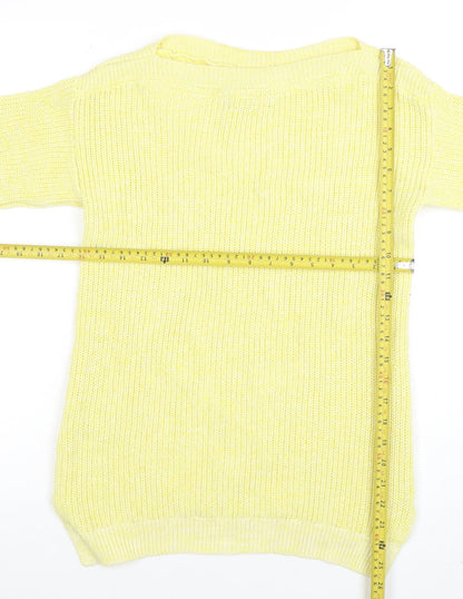 Womens UK Size S Marks and Spencer Yellow Pullover Jumper
