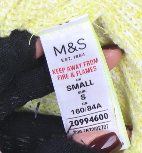 Womens UK Size S Marks and Spencer Yellow Pullover Jumper