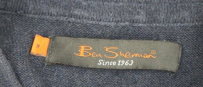 Ben Sherman Men's Blue Cotton Knit Polo Shirt Size M Short Sleeve