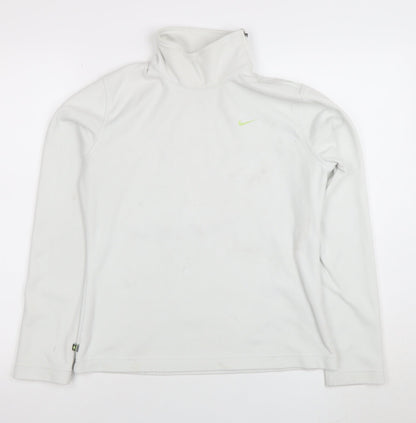 Womens UK Size M Nike White Pullover Sweatshirt