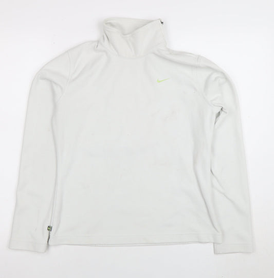 Womens UK Size M Nike White Pullover Sweatshirt