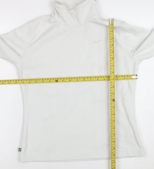 Womens UK Size M Nike White Pullover Sweatshirt