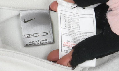 Womens UK Size M Nike White Pullover Sweatshirt