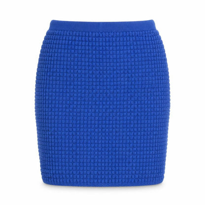 Miss Selfridge Women Blue S Knit Stretch Mini Skirt