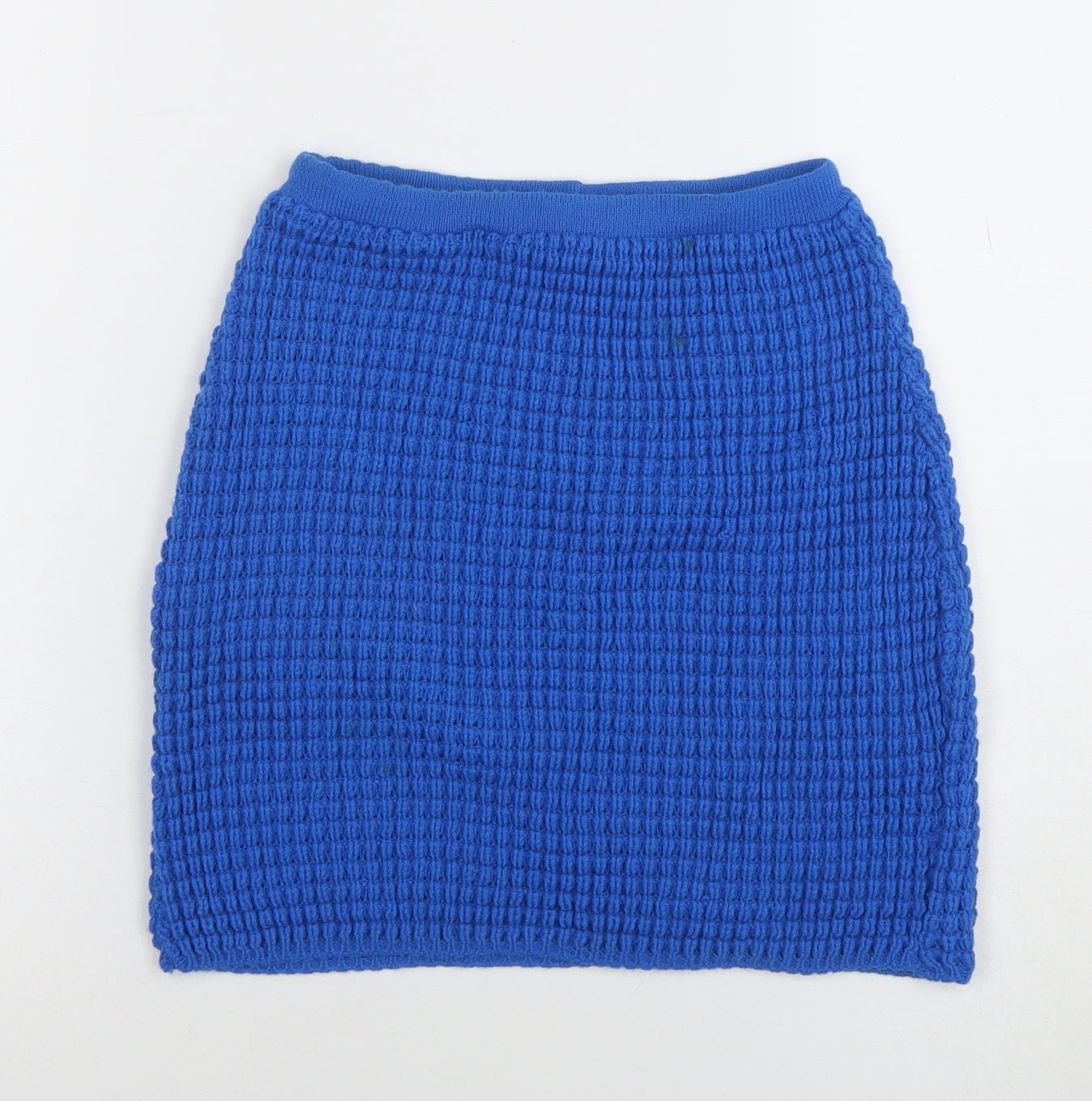 Miss Selfridge Women Blue S Knit Stretch Mini Skirt