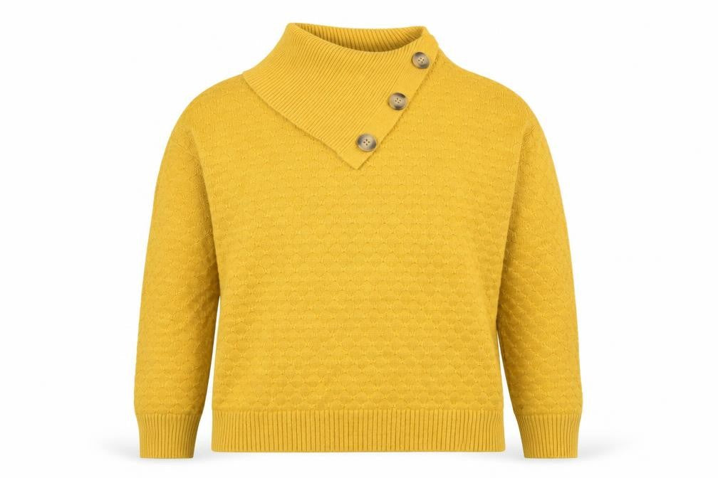 Womens UK Size 12 Apricot Yellow Pullover Jumper