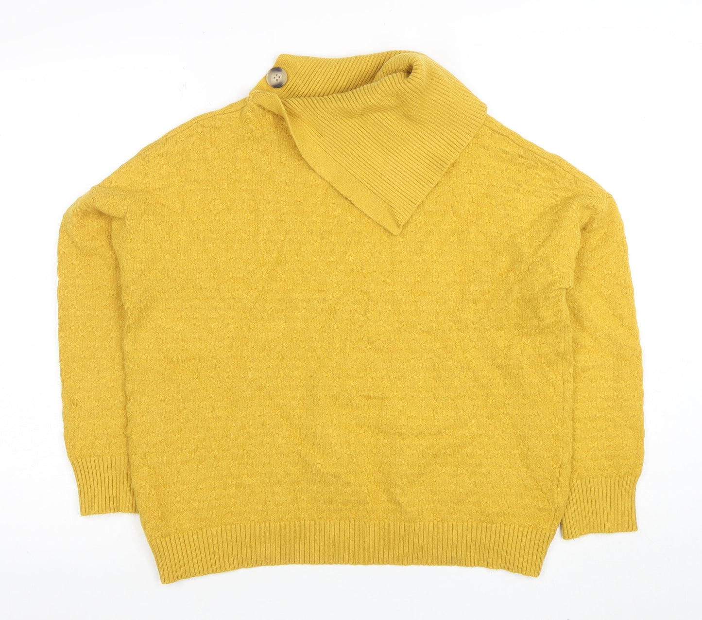 Womens UK Size 12 Apricot Yellow Pullover Jumper
