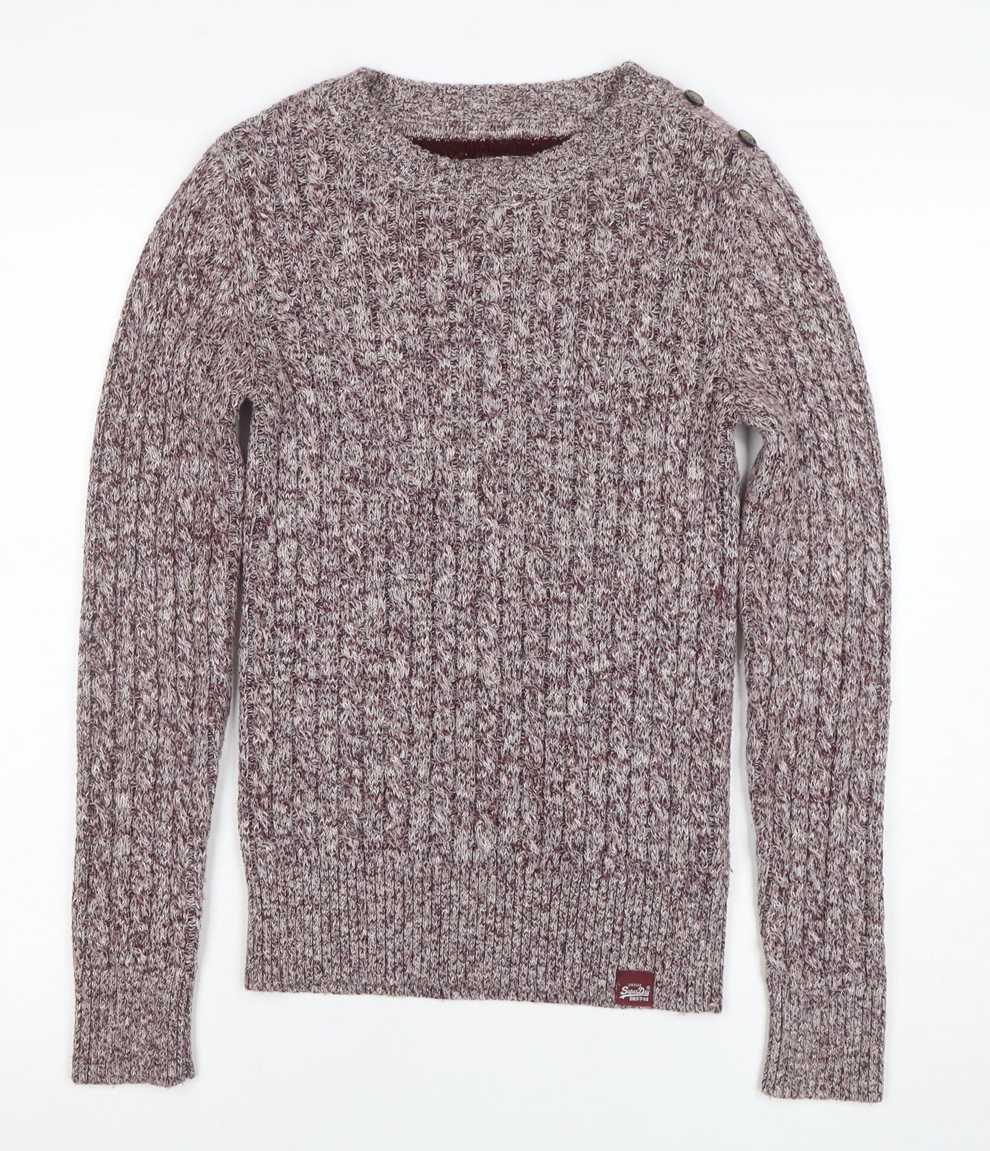 Womens UK Size 2XS Superdry Brown Pullover Jumper