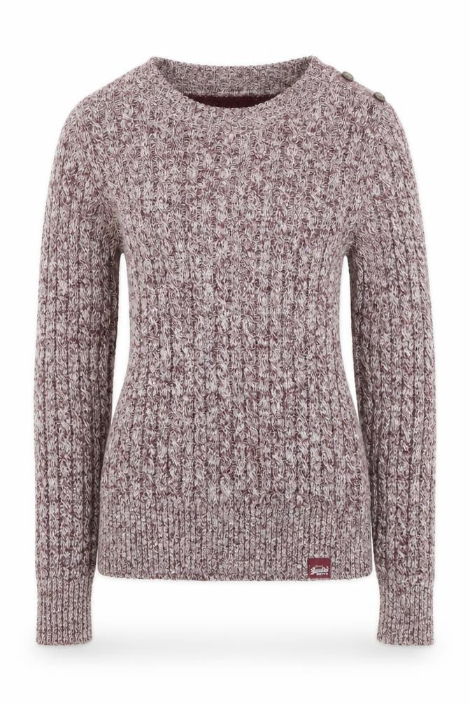 Womens UK Size 2XS Superdry Brown Pullover Jumper
