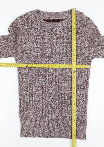 Womens UK Size 2XS Superdry Brown Pullover Jumper