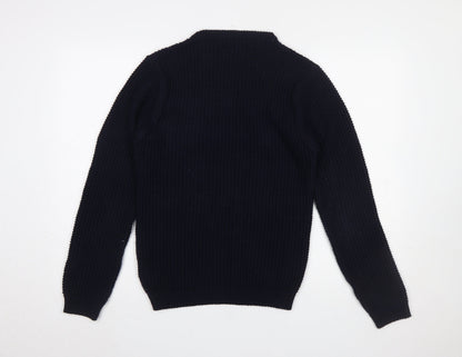 Mens UK Size S Zara Man Blue Pullover Jumper