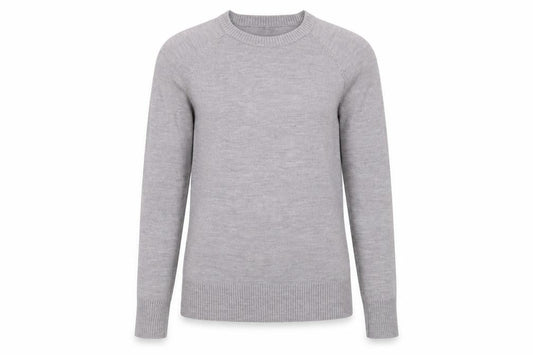 Front view of French Connection Women's Grey Crew Neck Knit Jumper, size S